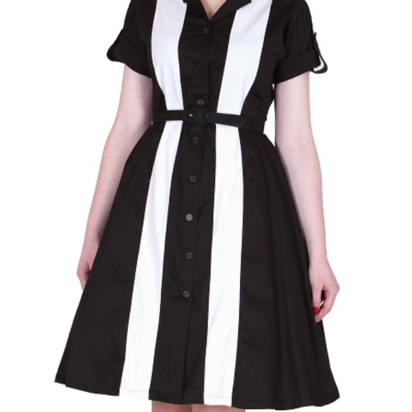 Tatyana pin up dress, size 4xl, lightly loved, button down front and sleeve - Picture 4 of 8